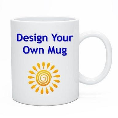 White Logo Printed Promotional Ceramic Coffee Mugs