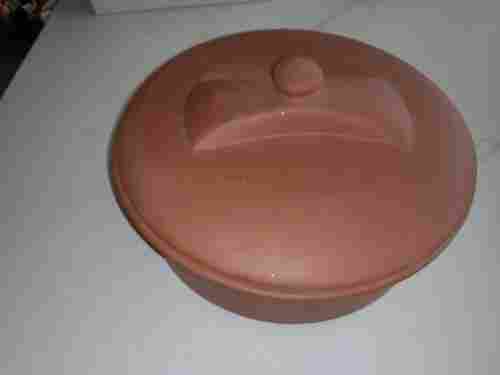 Brown Terracotta Clay Chapati Box With Lid