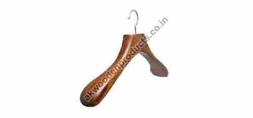 Luxury Teak Wooden Coat Hanger, Classic Style, Polished Finishing, Plain Pattern, Brown Color