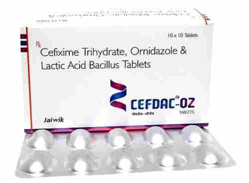 Cefixime Trihydrate Orindazole And Lactic Acid Bacillus Antibiotic Tablets