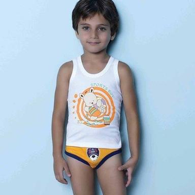 Supreme Quality 100% Cotton Printed Brief 520 For Boys, Perfect Fit, Yellow Color Size: Available In Many Different Size