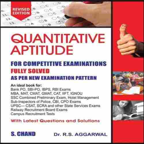 Written By Rs Aggarwal And S Chand Authentic Quantitative Aptitude Book For Competition Exams