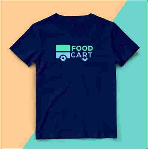 Mens Blue Corporate Printed T Shirt