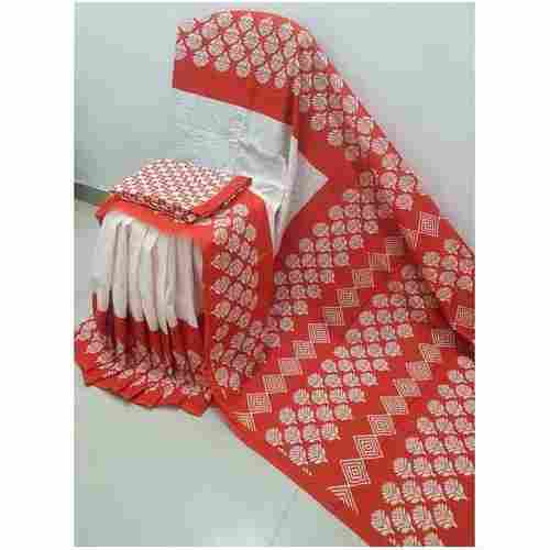 Ladies Tradition Hand Block Print Cotton Saree