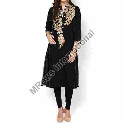 Machine Wash Excellent Quality Comfortable Shrink Resistant Embroidered Kurti
