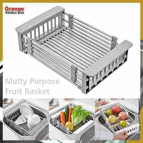 Orange Kitchen Sink Fruit Basket