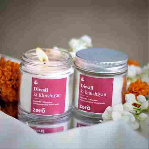 Diwali Vibrance (Lavender Geranium) Scented Soy Wax Candle 