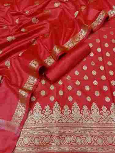 Banarasi Pure Chanderi Silk Suit With Chanderi Silk Weaved Dupatta