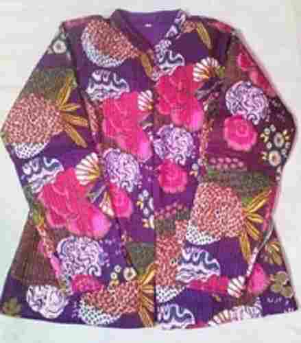 Ladies Vintage Art 100% Cotton Jacket, Floral Design, Full Sleeve, Best Quality