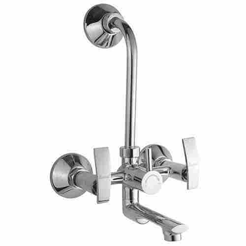 Chrome Finish 2 In 1 Brass Wall Mixer Tap 0.5Kg