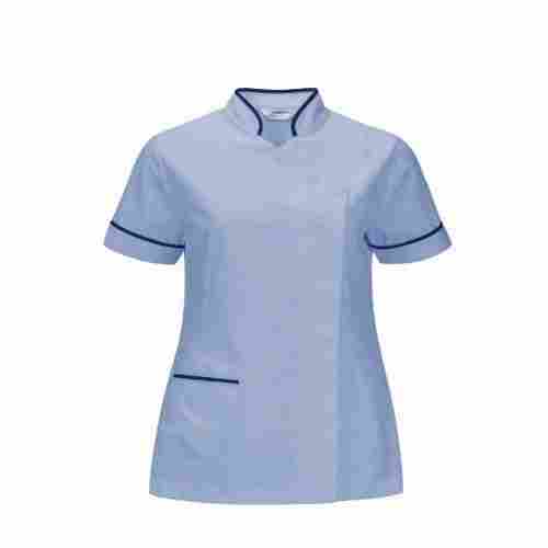 Hospital Poly Cotton Plain Uniforms For Staff, Sky Blue Color, Half Sleeve, Supreme Quality, Size : S-Xxl