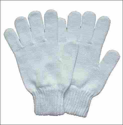 White Cotton Full Gloves