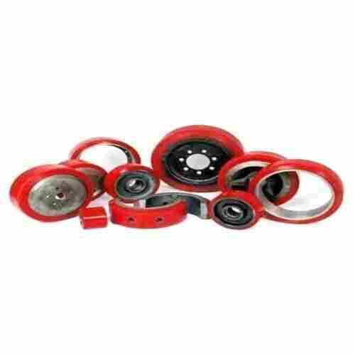 Red Polyurethane Double Ball Bearing Pu Support Wheel