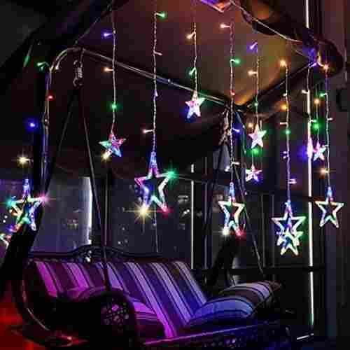 Decorative Multicolor Attractive And Hanging Type Star Curtain Led Lights