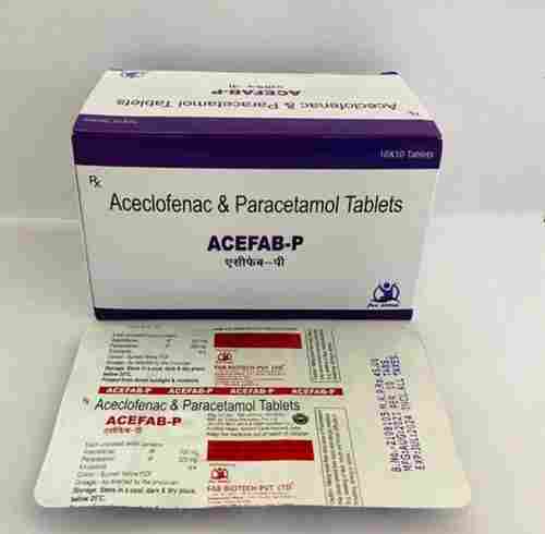 Aceclofenac And Paracetamol Painkiller Tablets
