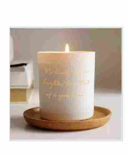 White Color Pillar Shape Scented Candle
