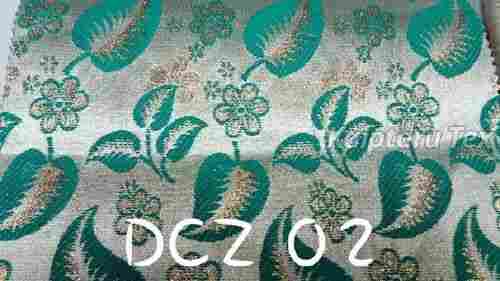 Dcz 02 China Leaves Printed Jacquard Fabric For Textile, Skin Friendly, Top Quality, Captivate Design, Green Color, Thickness : 1mm, Width : 50 Inch