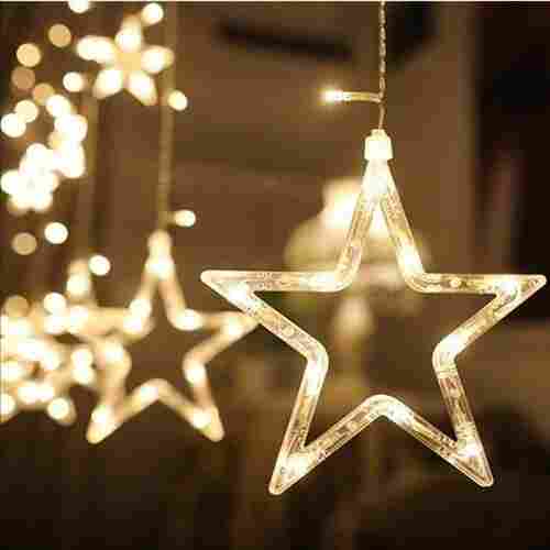 Star Shaped Warm Yellow Attractive Blinking Type Christmas Decorative Led Light