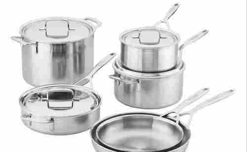 Polished Silver Color Aluminum Cooking Pots