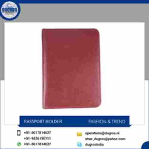 Cognac Color Leather Passport Holder, Premium Quality, Plain Pattern, Attractive Look, Eco Friendly, Simple Style