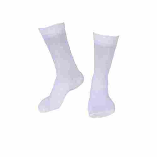 Men White Cotton Sport Socks