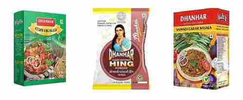 Dhanhar Combo Of Kitchen King Masala, Agmark Compounded Hing (Asafoetida) Powder And Rajwadi Garam Masala Powder For Healthy & Flavourful Cooking a   100g Of Each