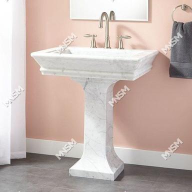 Attractive Marble Pedestal Wash Basin Installation Type: Floor Mounted