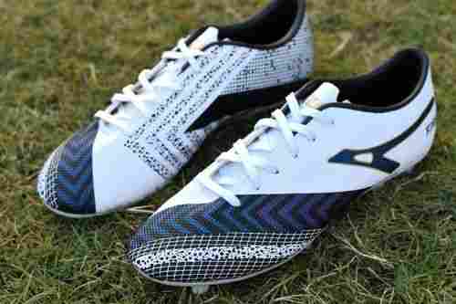 White and Blue Color Football Shoes