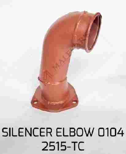 0104 2515-Tc Metal Silencer Elbow For Automotive, Premium Quality, Plain Pattern, Powder Coated Finish, Fine Texture, Easy To Install, Silver Color, Thickness : 3-8 Mm