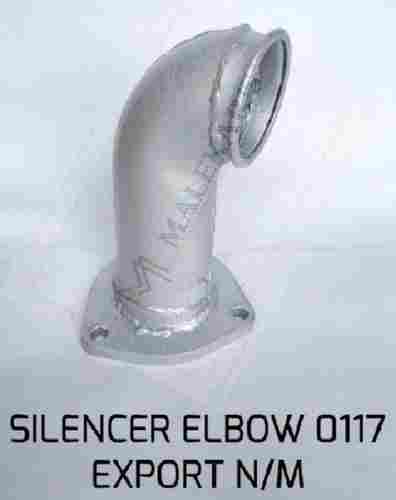 0117 Export N/M Metal Silencer Elbow For Automotive, Superior Quality, Plain Pattern, Coated Finish, Fine Texture, Easy To Install, Silver Color, Thickness : 3-8 Mm