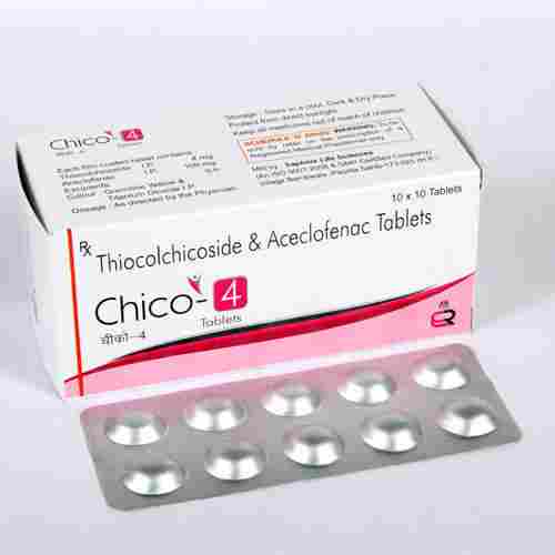 Thiocolchicoside 4mg And Aceclofenac Tablets 100 mg