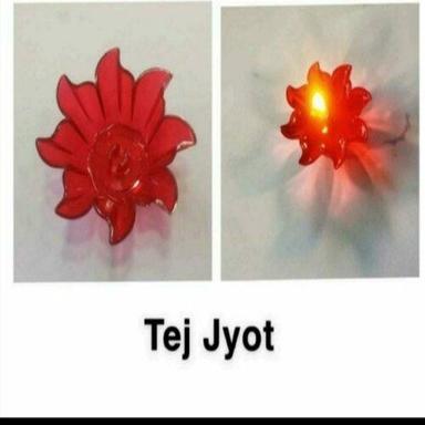 Led Non Handmade Red Color Tej Jyot Diya Reflection Diya 