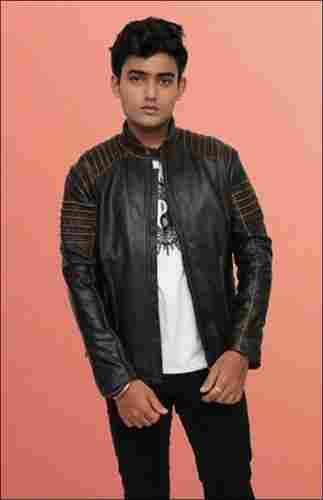 Dual Tone Liner Mens Leather Jacket
