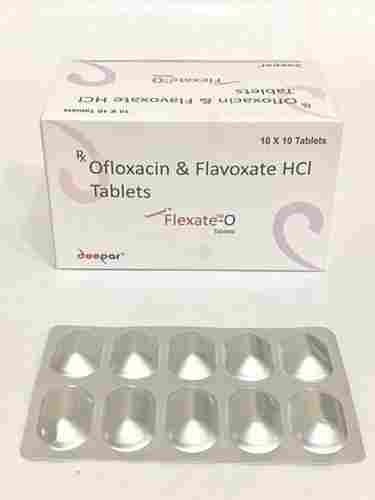 Ofloxacin And Flavoxate Double Action Prescription Antibiotic Tablets