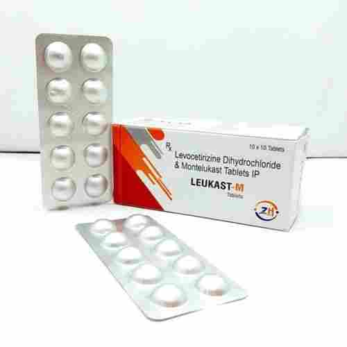 Levocetirizine Dihydrochloride And Montelukast Anti Allergic Medicine Tablet