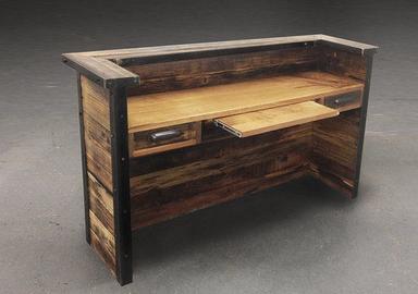  हस्तनिर्मित पुनर्निर्मित लकड़ी कार्यालय डेस्क 