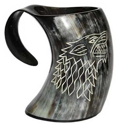 Drinking Horn Tankard Ancient Medieval And Viking Style Size: Medium