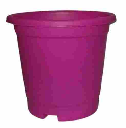 Plain Plastic Round Purple Flower Pot