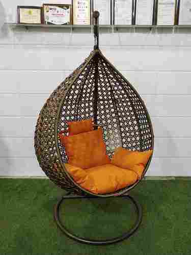 PVC Rattan Viewing And Water Proof Fabric Cushion Balcony Swing