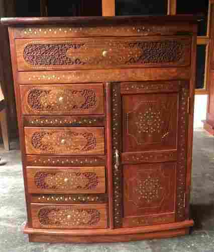Handmade Eco Friendly Wooden Hand Carved Chest Drawers