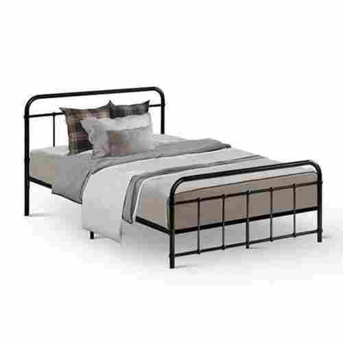 Portable Black Metal Single Cot Bed