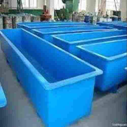 Rectangular Shaped Blue Color Long Type Industrial Open Frp Chemical Tanks