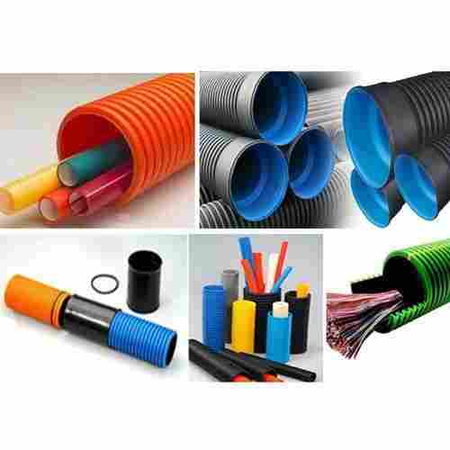 Round Shaped Multicolor Flexible Constructional 63 Mm Double Wall Corrugated Pipe