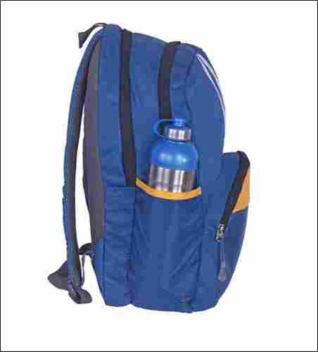 Blue Zipper Shoulder School Bag