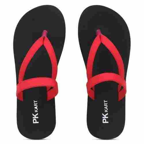 Ladies Black Red Mix Party Wear EVA Slippers