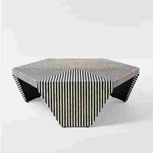 Handmade Attractive Bone Inlaid Faceted Coffee Tables
