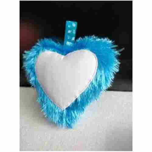 Blue and White Sublimation Mini Heart Car Hanger Cushion