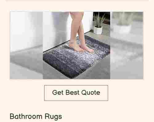 Plain Pattern Fancy Bathroom Rug