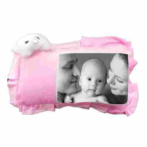 Rectangle Shape Sublimation Pink Teddy Pillow