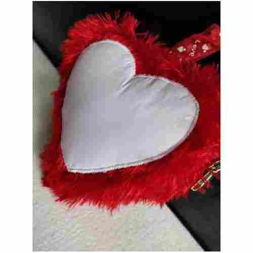 Red and White Sublimation Mini Heart Car Hanger Cushion